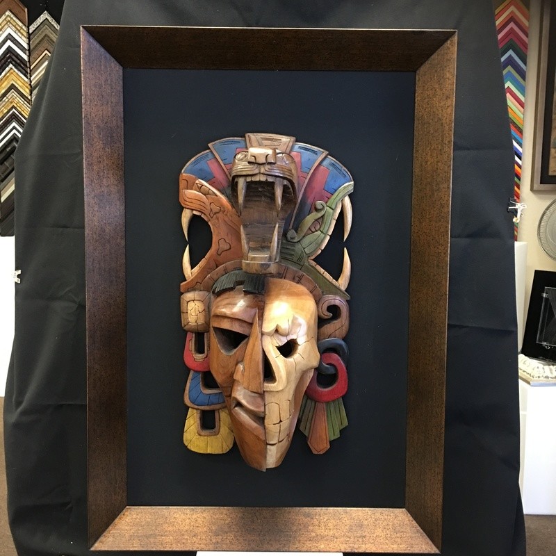 Framed Life&amp; Death Jaguar mask