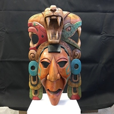 Mayan Mask w/ Jaguar