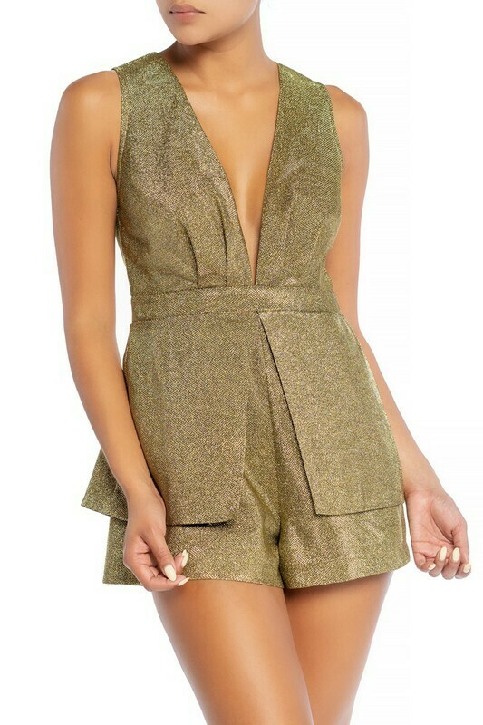 Tamra Glitter Structured Romper