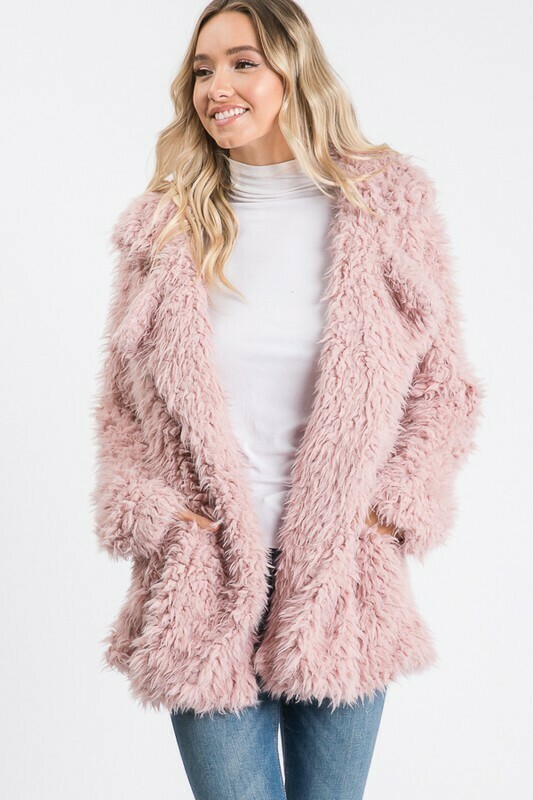 Long Sleeve Fuzzy Jacket