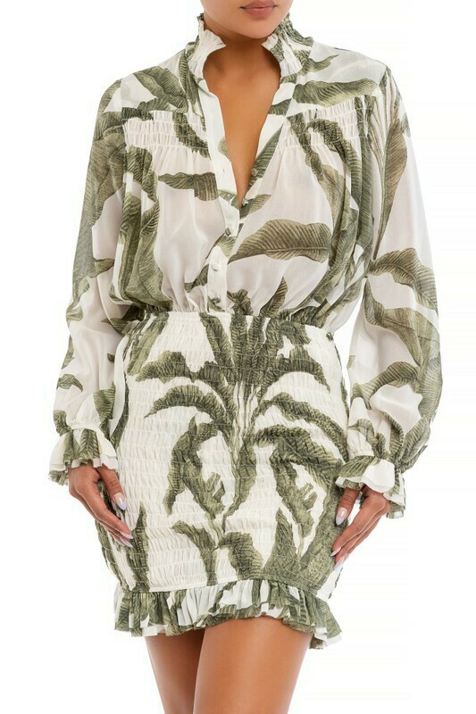 Palm Scrunch Dress