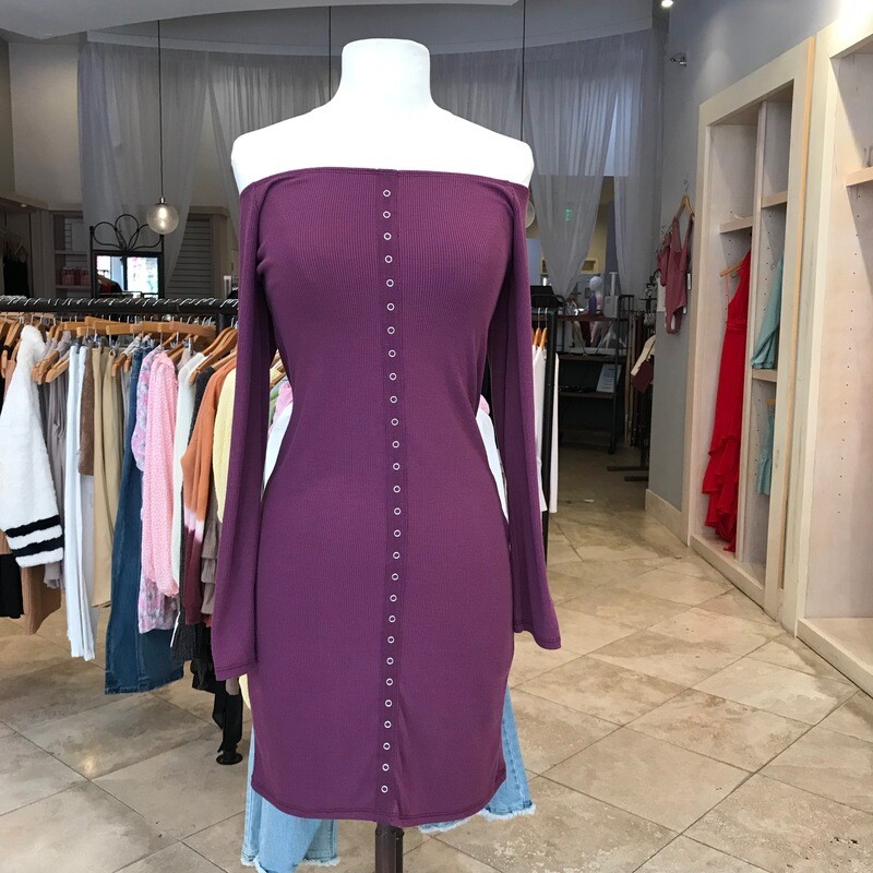 Lali Plum Button Dress