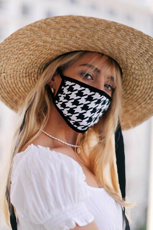 Houndstooth Cotton Mask