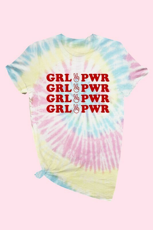 Girl Power Tie Dye Graphic Tee