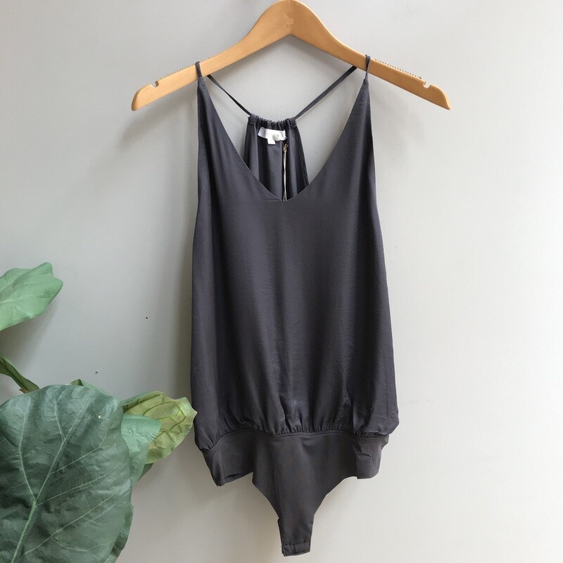 Satin V Neck Bodysuit