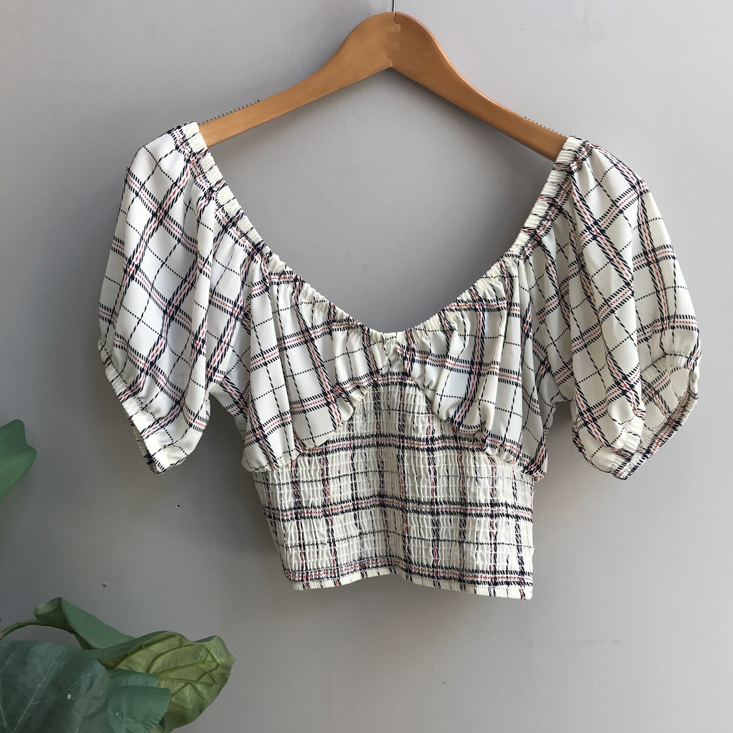 Checkered Smocked Lolita Top