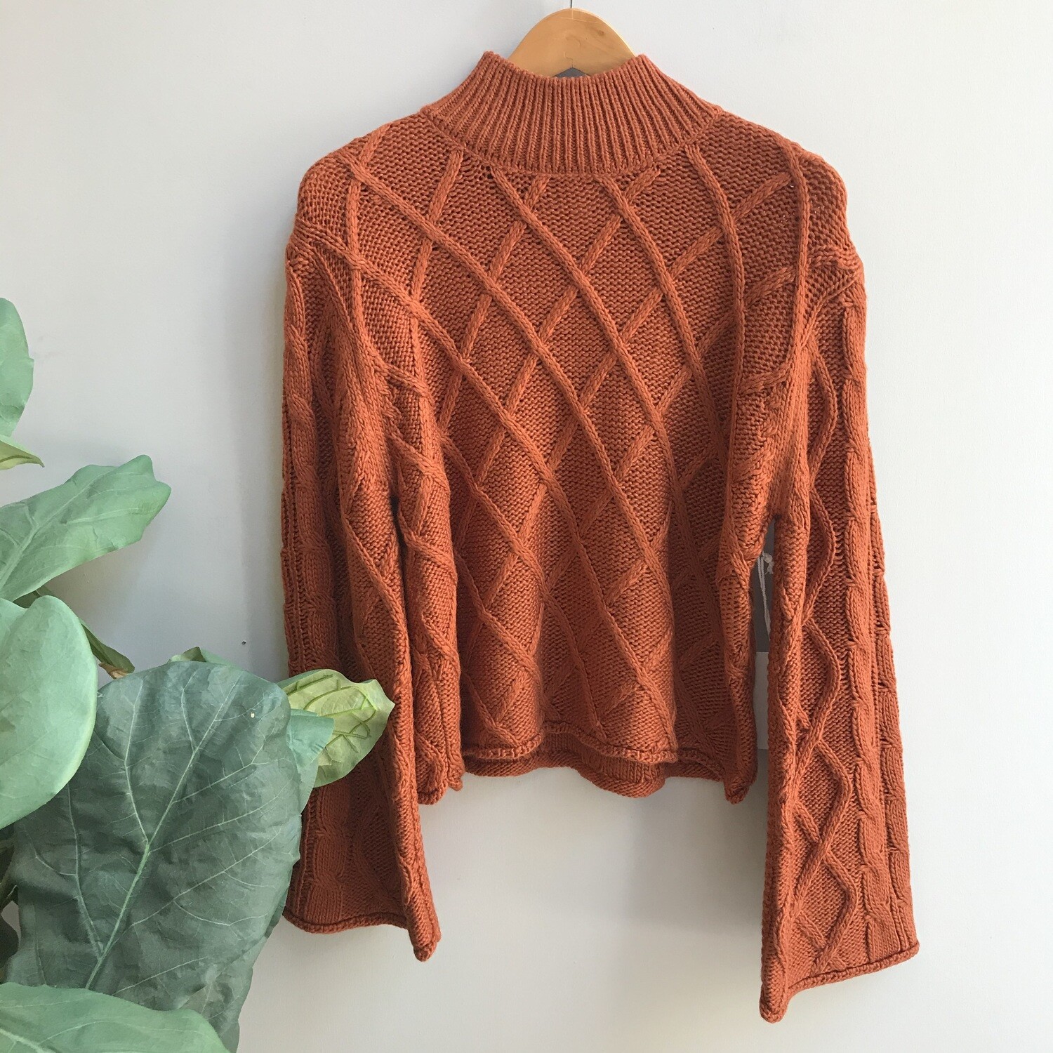 Long Sleeve Cable Knit Sweater