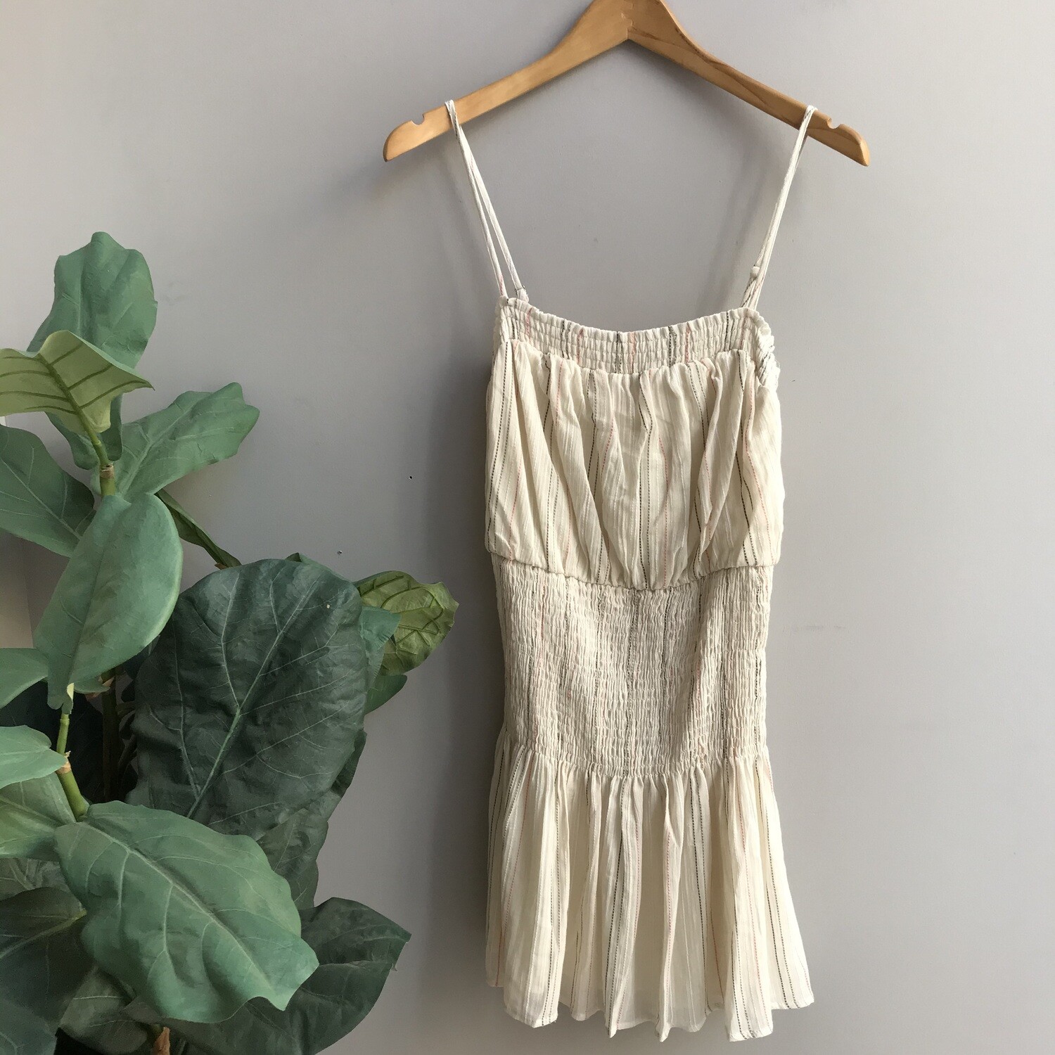 Square Neck Smocked Mini Dress