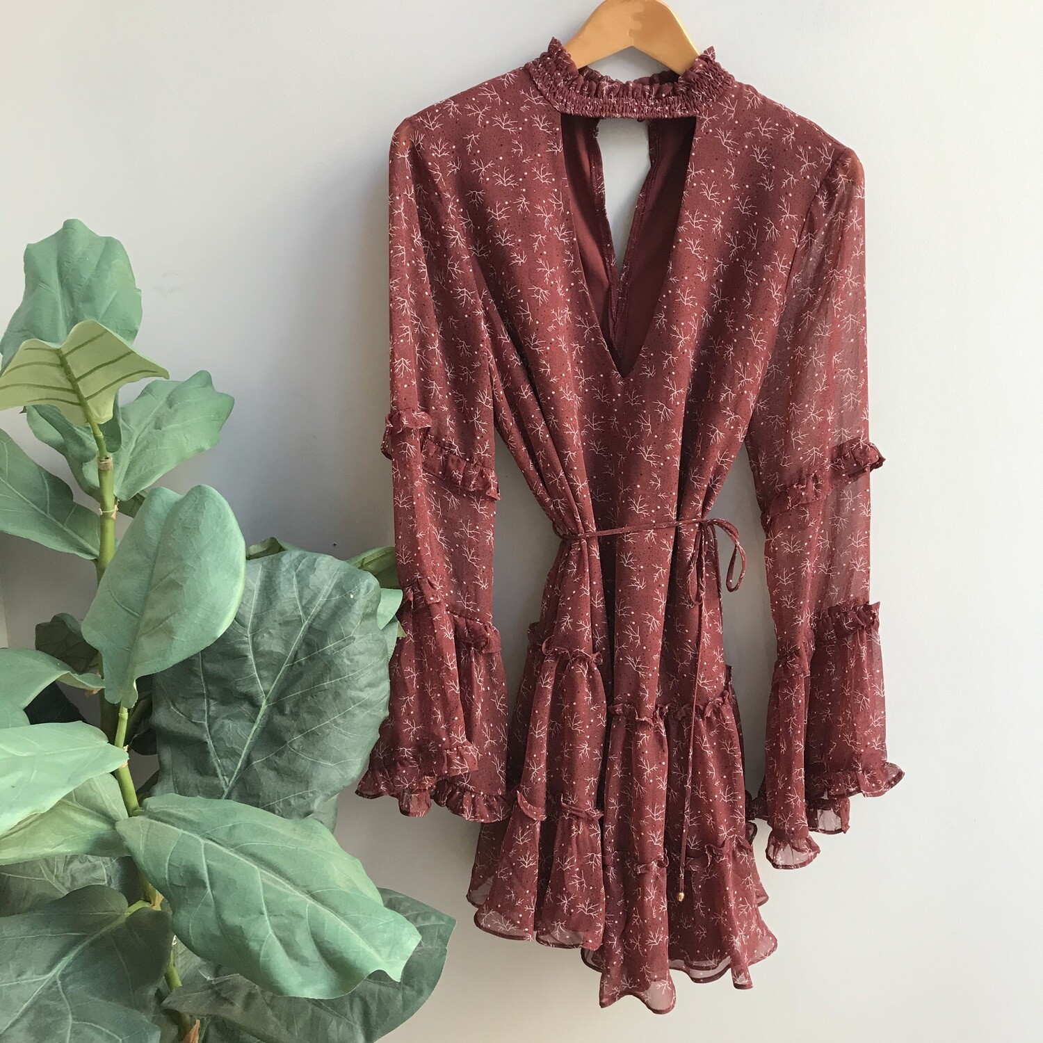 Floral Print Ruffle Dress