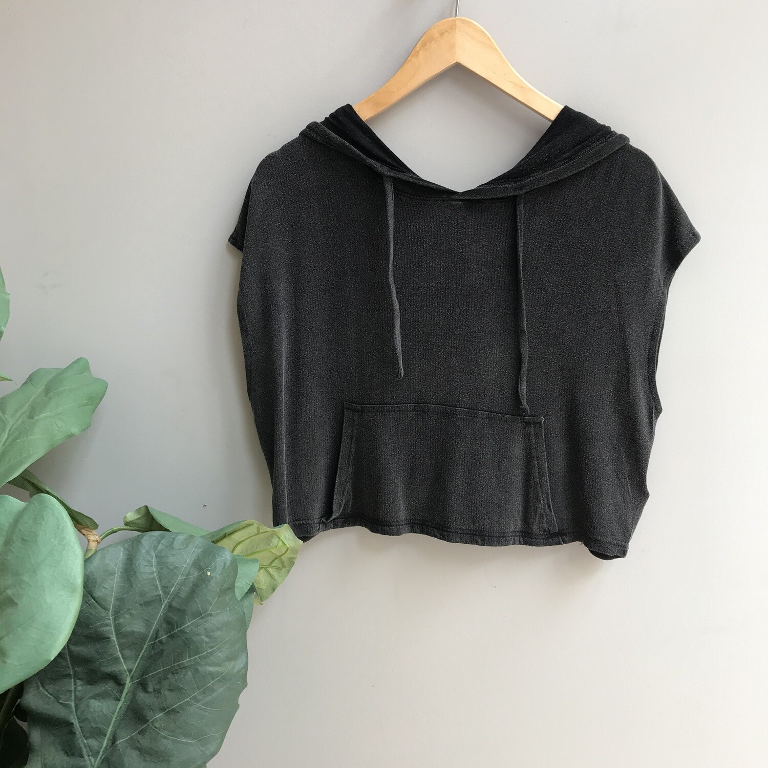 Crop Boxy Hoodie Top