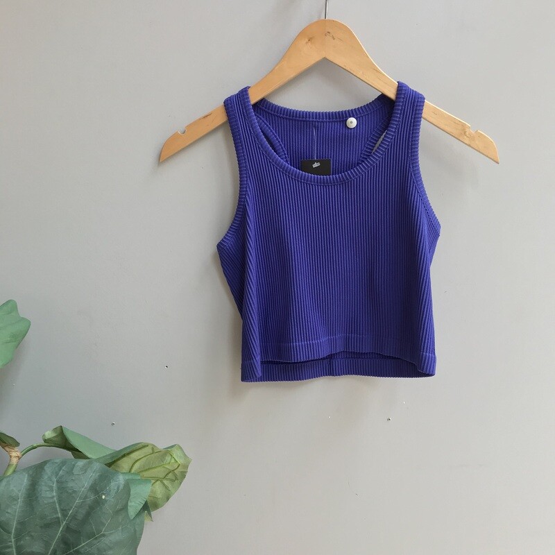 Ribbed All-Over Essential Crop Racerback Tank Top
