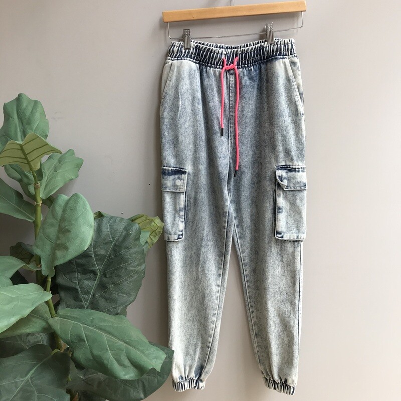 Acid Washed Jogger Pants