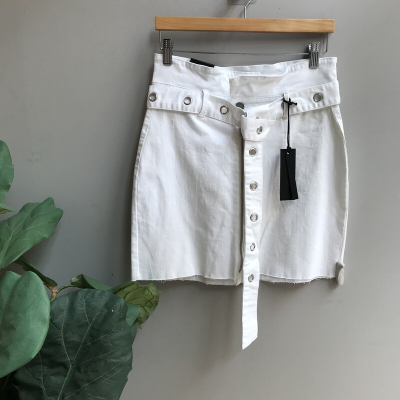 Paper Bag Skirt with Grommet Belt