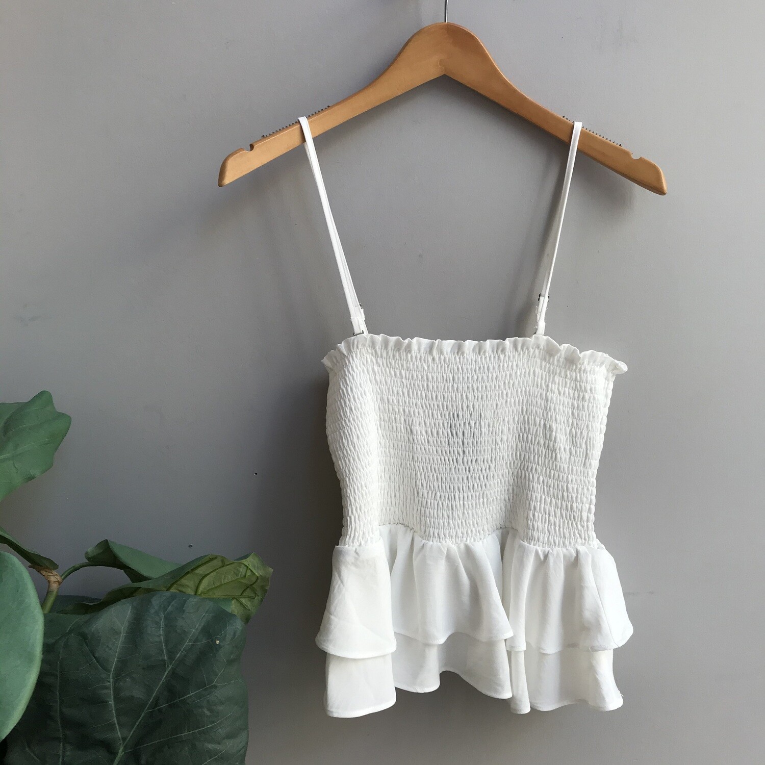 Smocked Ruffle Tank