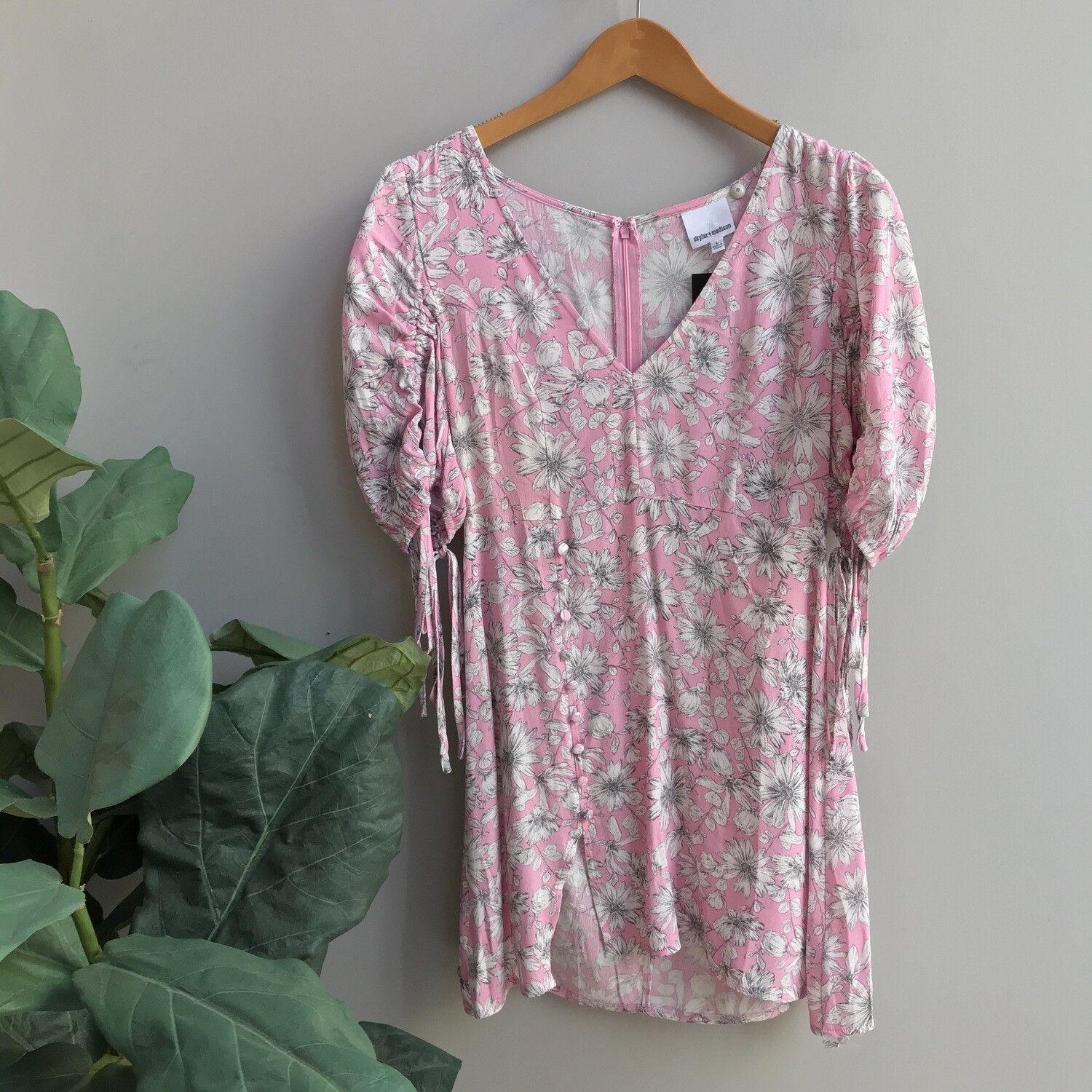 Floral Print Puff Sleeve Dress