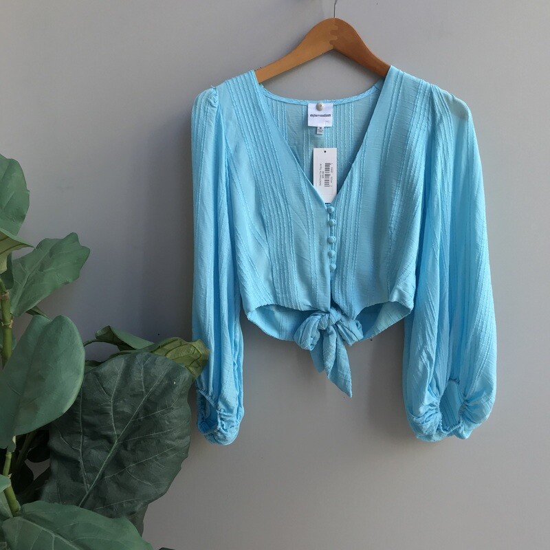 Solid Front Tie Top