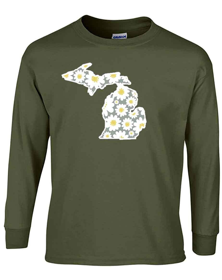 Military Green Michigan Daisies