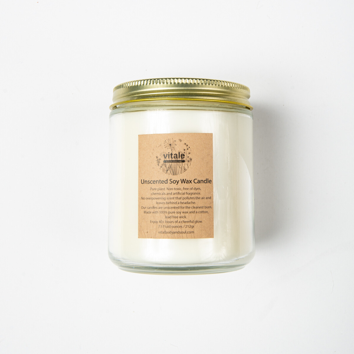 Unscented Soy Wax Candle