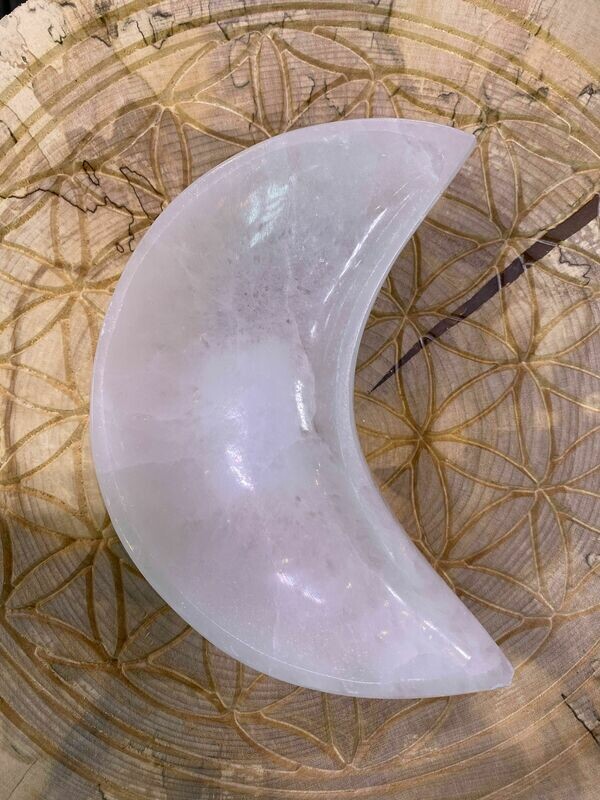 Selenite Moon Bowl