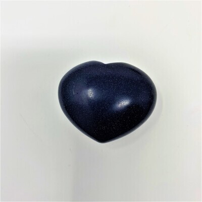 Blue Goldstone Puffy Heart