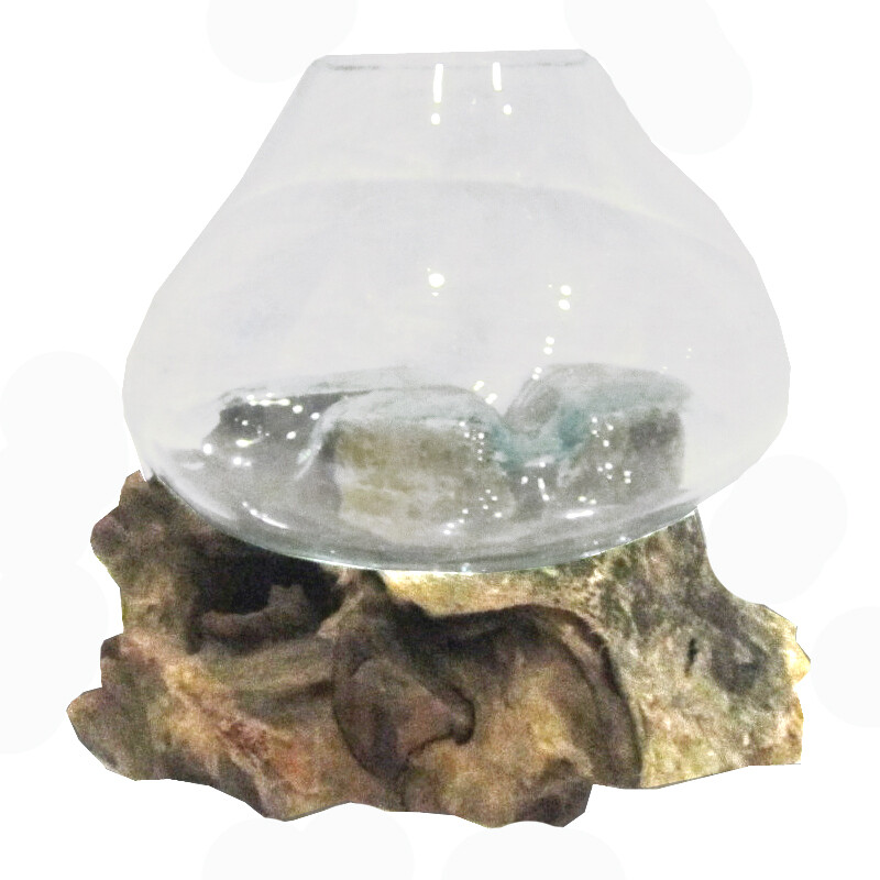 Large Driftwood Glass Bowl