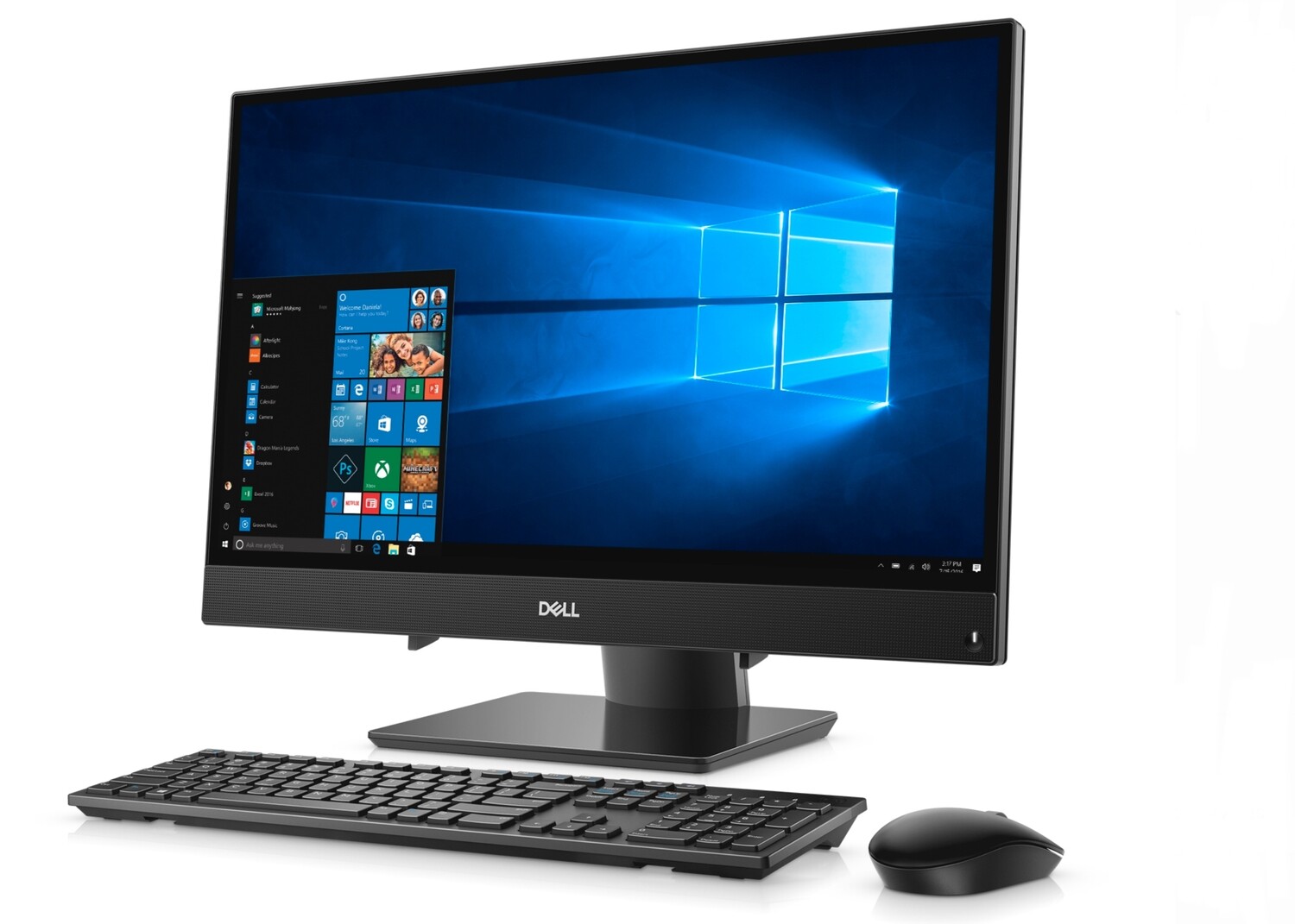 Dell - Inspiron 24 3000 Series All-in-One (AIO) Desktop, 23.8'' FHD Touch Display (1920 x 1080), Intel Core i3-7130U, 8GB 2400MHz DDR4, 1 TB 5400 RPM HDD, Intel HD Graphics 620, i3477-3869BLK