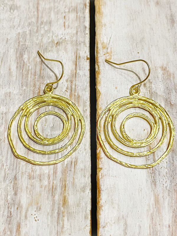 Pendientes espiral dorado