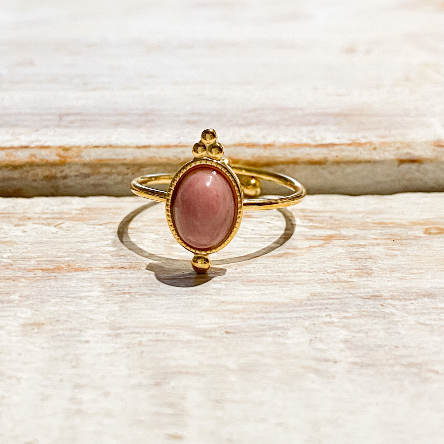 Anillo acero rosa