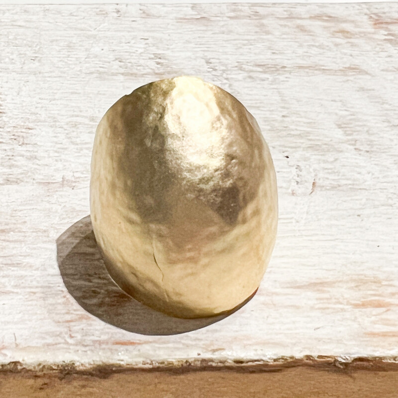 Anillo bola zamak hipoalergénico dorado mate