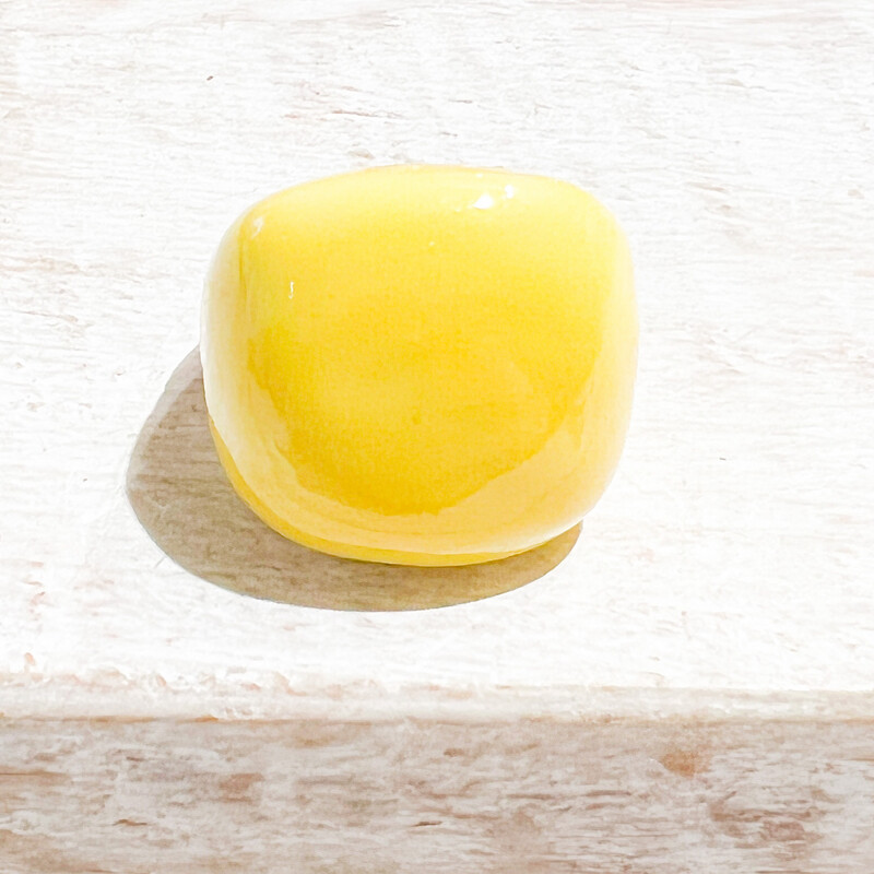 Anillo elástico plano esmalte amarillo metal