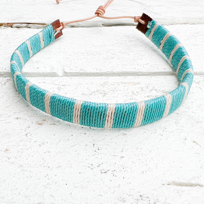 Gargantilla choker azul/natural