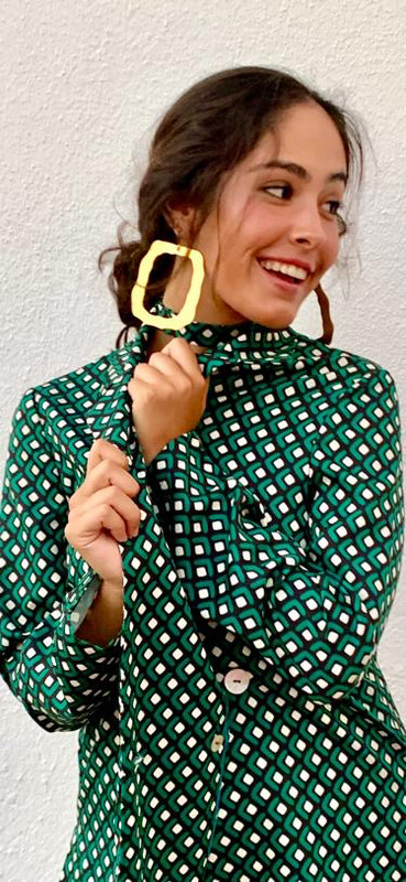 Pendientes cuadrados XL dorados