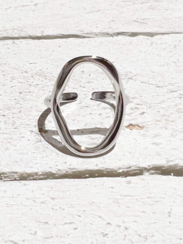 Anillo aro hueco plata