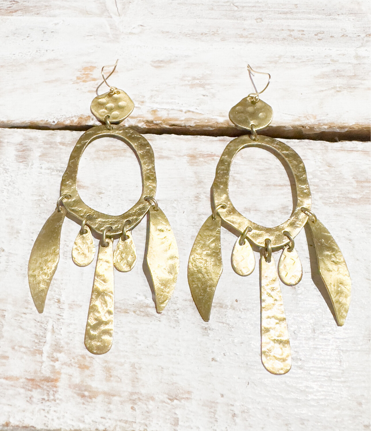 Pendientes latón dorado multiformas
