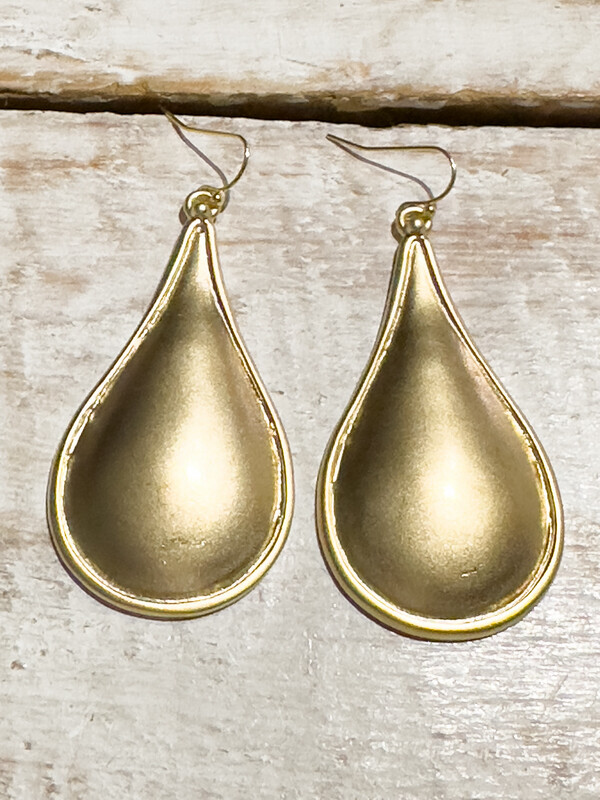 Pendientes zamak gota XL dorado