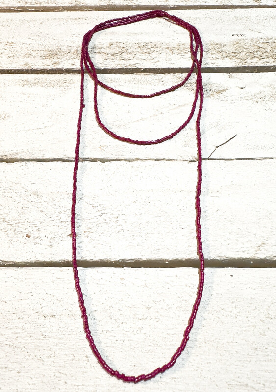 Collar miyuki mini extra largo vino