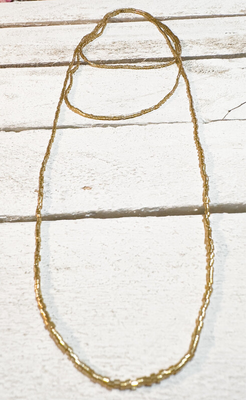 Collar miyuki mini extra largo dorado