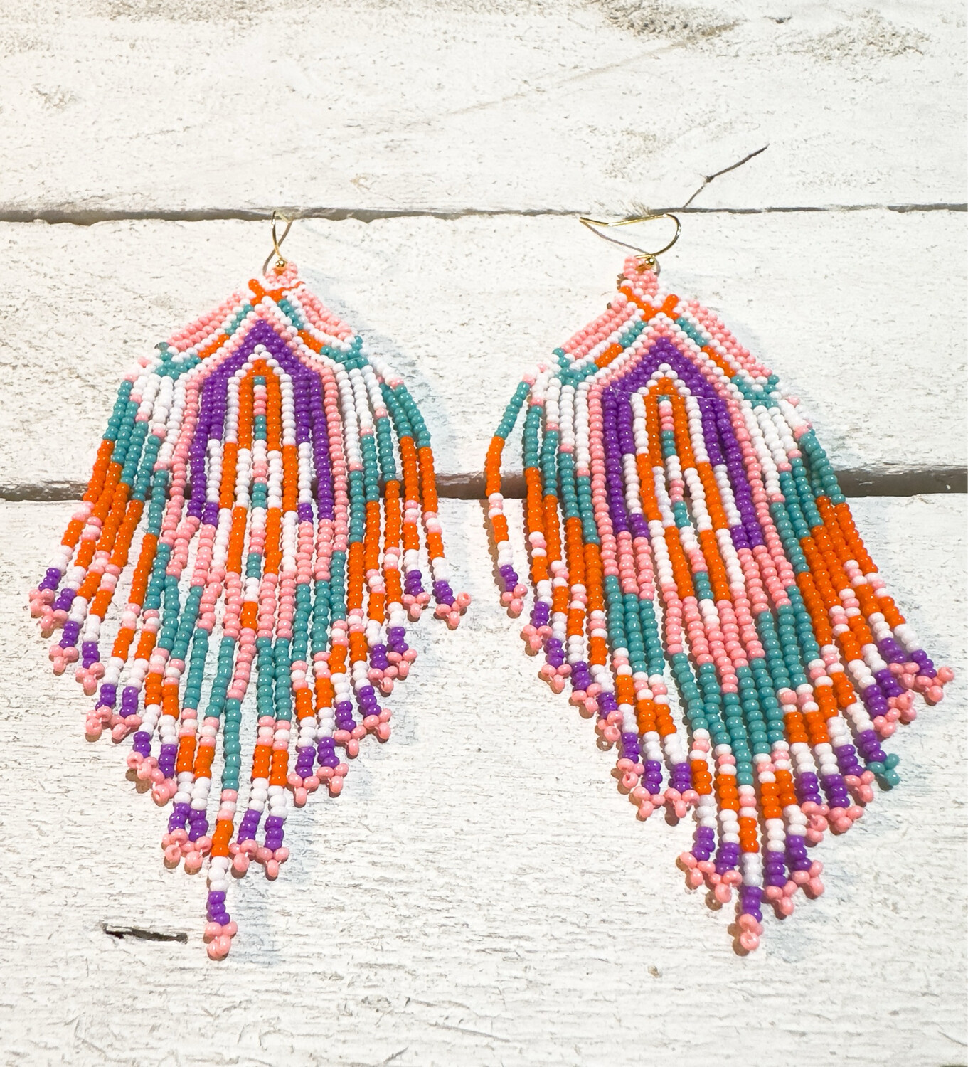 Pendientes miyuki colorines