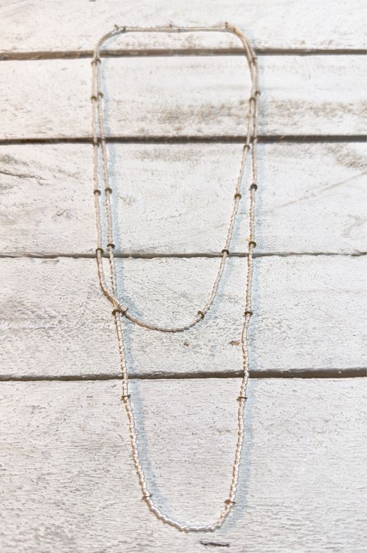 Collar largo discos natural