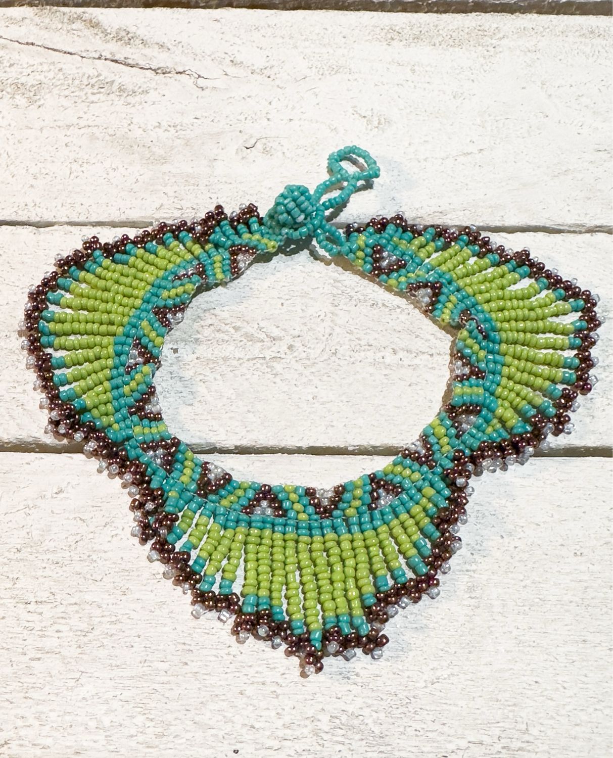 Tobillera tribal verde