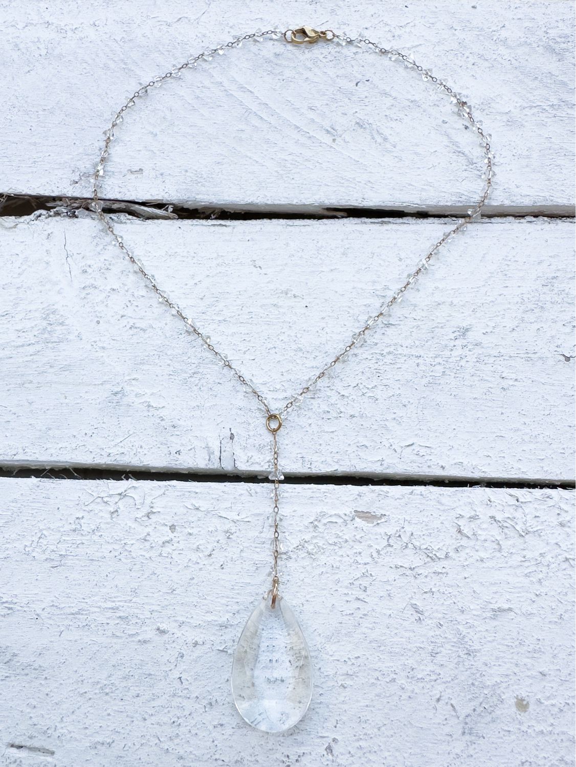 Gargantilla cristal cadena gota