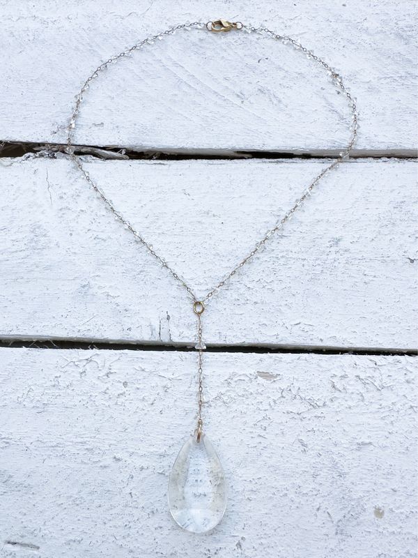 Gargantilla cristal cadena gota