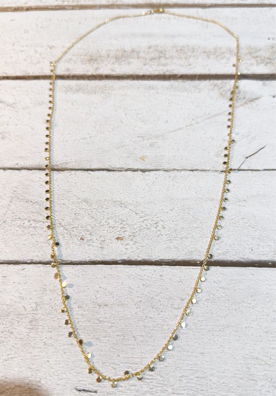 Cadena collar chapitas hippie chic