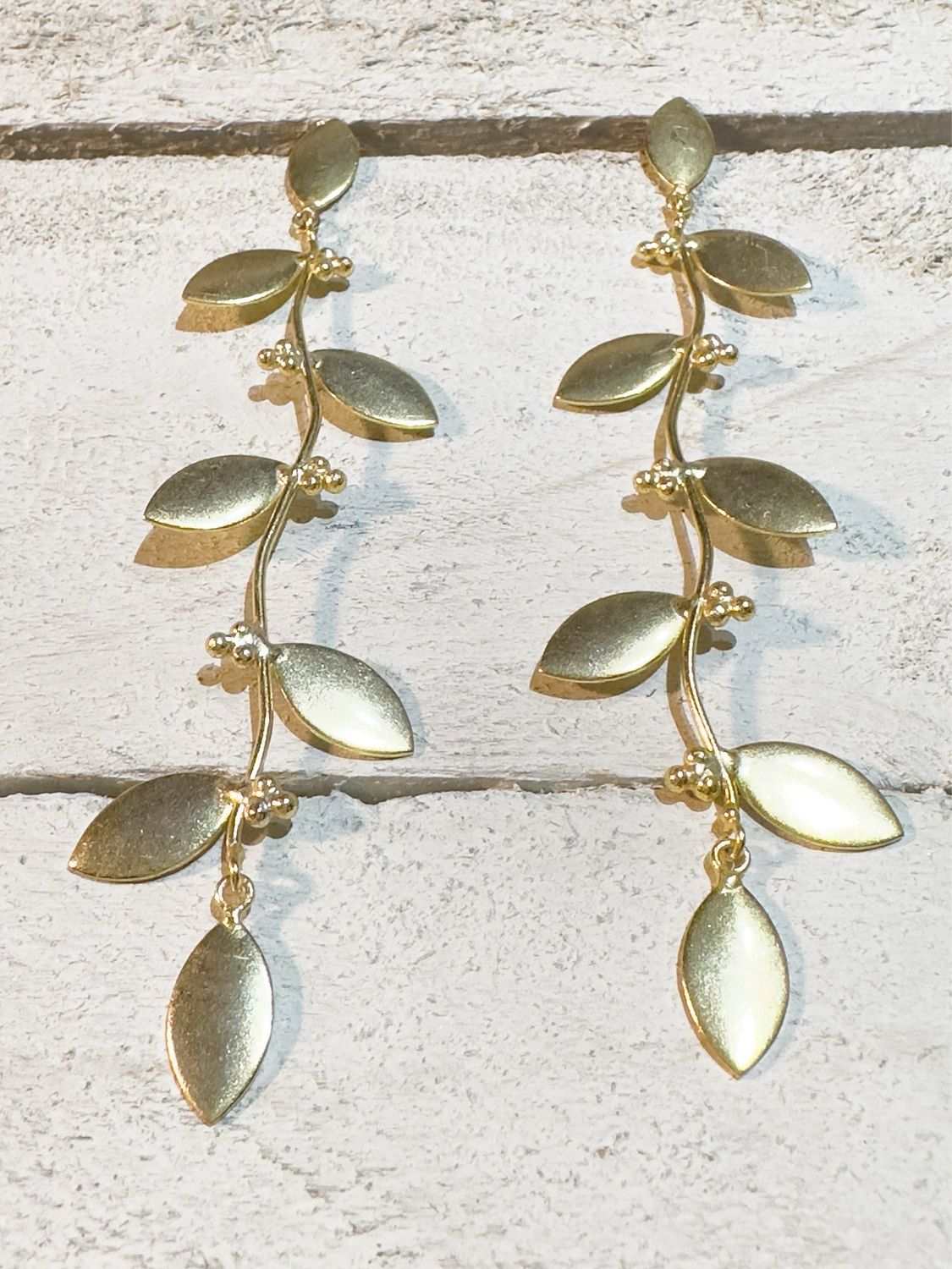 Pendientes rama hojas XL
