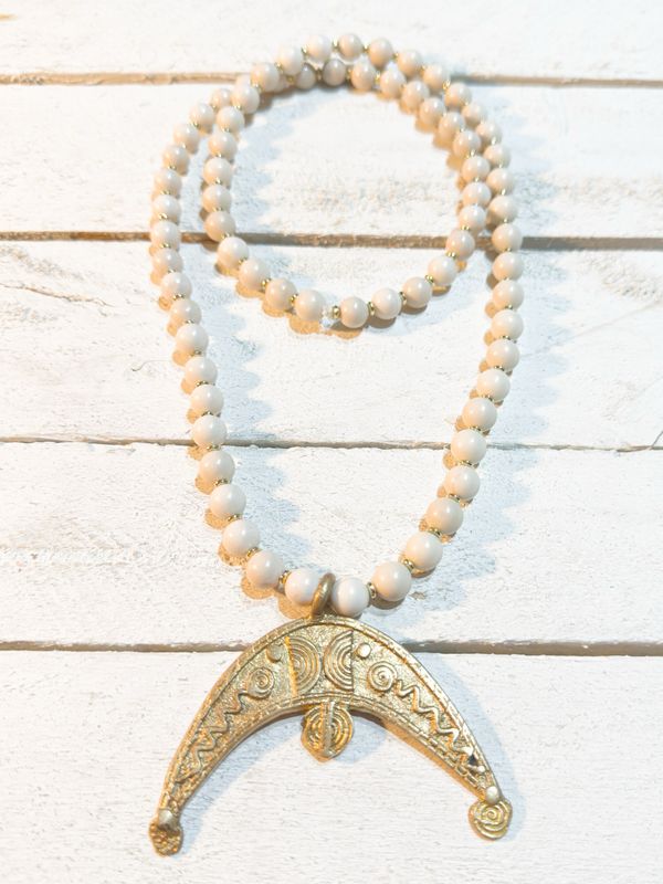 Collar tribal pieza XL bronce natural