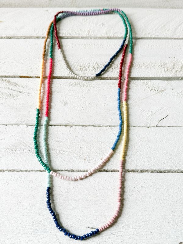 Collar extra largo franjas