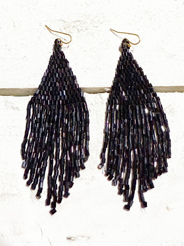 Pendientes miyuki negros