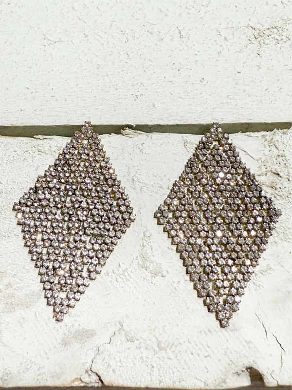 Pendientes rombos strass
