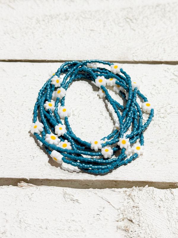 Collar Margarita azul plomo