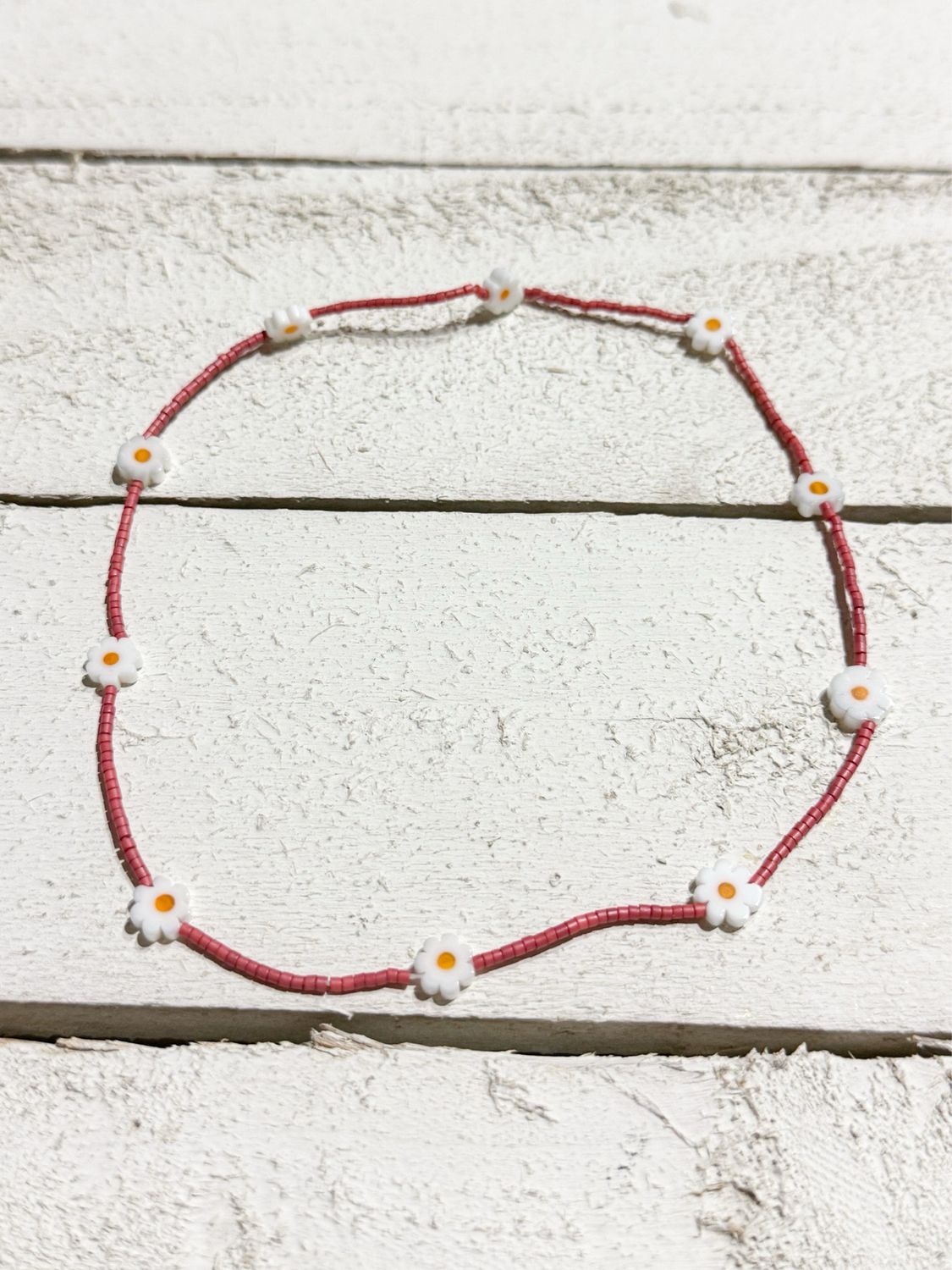 Gargantilla margaritas terracota